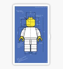 Lego Man Blue Print Sticker