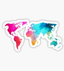 world map colorffull Sticker