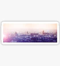Panoramic view of Old City in Cracow at the sunset Sticker