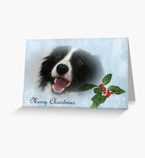 Border Collie Christmas Card Greeting Card