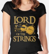 Lord Of The Strings Violin Women's Fitted Scoop T-Shirt