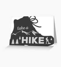 Take a Hike - Hiking Sticker Greeting Card