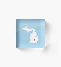 Michigan Love Acrylic Block