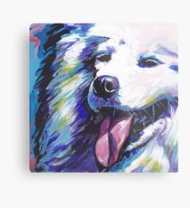 Samoyed Bright colorful pop dog art Metal Print