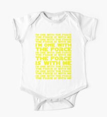 The Force is with me and I am one with the Force One Piece - Short Sleeve