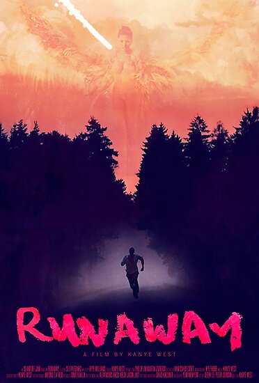 kanye west runaway movie poster posters by atparker redbubble