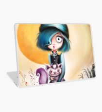 Goth Girl & Creepy Cute Monster Pet Laptop Skin