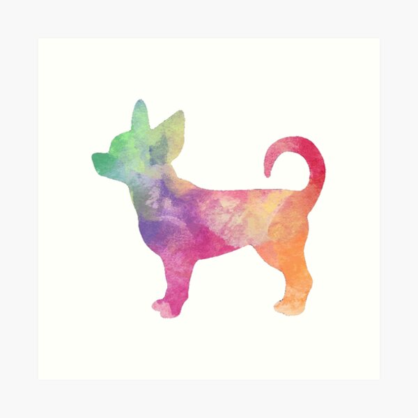 Hunde Tiere, Chihuahua 002 Haustiere Kunstdruck Zeichnung