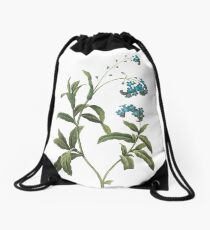 Blue flower Drawstring Bag