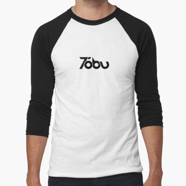 Tobu - Black Logo Baseball ¾ Sleeve T-Shirt