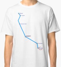 Train To Busan Zombie Film Train Route Classic T-Shirt