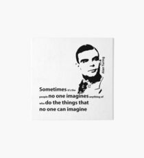 Turing - Black and White Style Art Board
