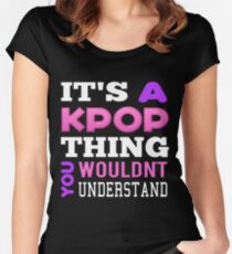 Ein KPOP THING - SCHWARZ Tailliertes Rundhals-Shirt