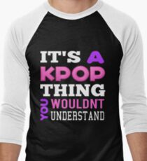 Ein KPOP THING - SCHWARZ Baseballshirt für Männer