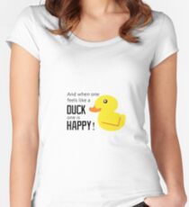Happy as a Duck Women's Fitted Scoop T-Shirt