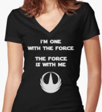 Star Wars Rogue One - I'm One with the Force Women's Fitted V-Neck T-Shirt