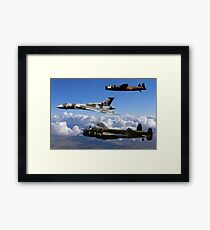 Avro Vulcan and Lancasters Framed Print