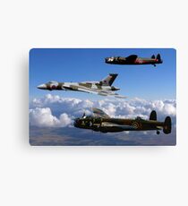 Avro Vulcan and Lancasters Canvas Print