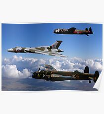 Avro Vulcan and Lancasters Poster