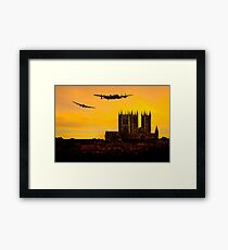 Two Lancasters over Lincoln cathedral Framed Print