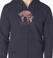 Sudadera con capucha y cremallera Pig Floyd