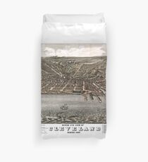 Cleveland - Ohio - 1877 Duvet Cover