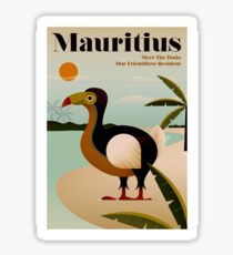 MAURITIUS; Vintage Travel and Tourism Print Sticker