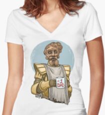 Riesiger Vater Tailliertes T-Shirt mit V-Ausschnitt