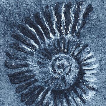 Artwork thumbnail, Just a trace - ammonite fossil  by LisaLeQuelenec