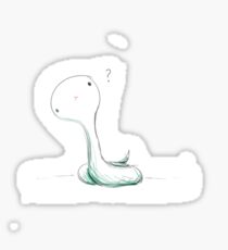 confused snake Sticker