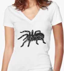 Tarantula spider Women's Fitted V-Neck T-Shirt
