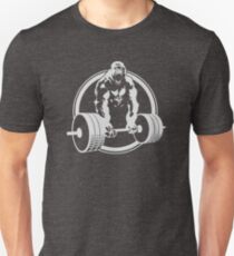 Gorilla-anhebendes Eignung-Gymnastikt-stück Slim Fit T-Shirt