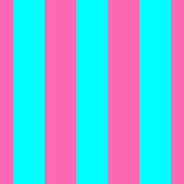 Skinny Stripes - Light Blue + Neon Pink