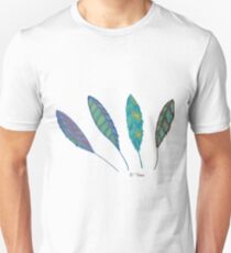 Drawing 4 feathers Unisex T-Shirt
