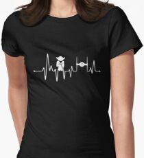 Yoda Heartbeat - Pulse Women's Fitted T-Shirt