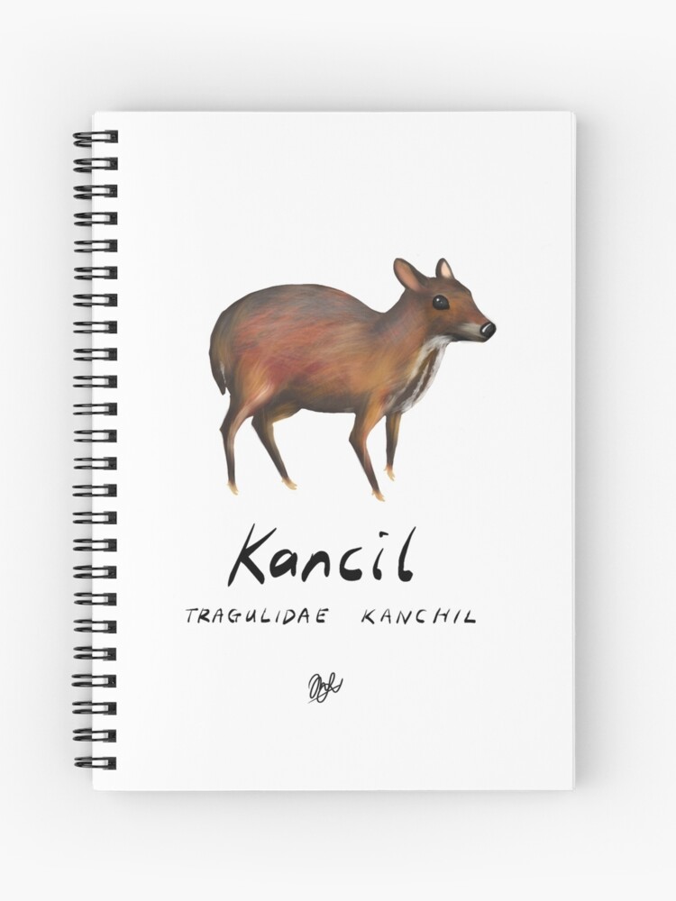 Animals Of Malaysia Kancil Mousedeer Spiral Notebook By