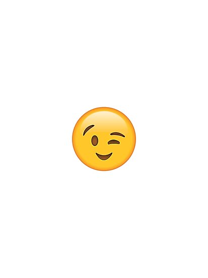 "Wink Emoji" Photographic Print by stamus | Redbubble