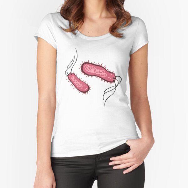 E. coli Tailliertes Rundhals-Shirt