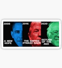 Star Wars Trilogy - Obama, Trump, Bernie Sticker