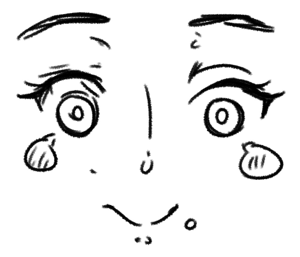 Anime Girl Face - Sketch