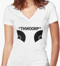 *THWOORP* Fans Women's Fitted V-Neck T-Shirt
