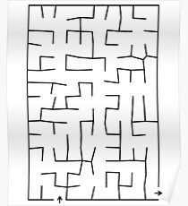 Fun Maze Design Massage Shirt Poster