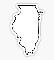 Illinois Home Outline Sticker