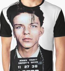 Frank Sinatra Mugshot Colorized Graphic T-Shirt