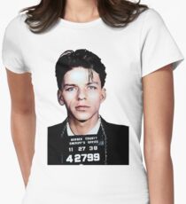 Frank Sinatra Mugshot Colorized Women's Fitted T-Shirt