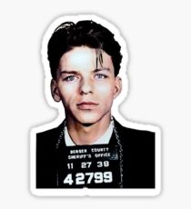 Frank Sinatra Mugshot Colorized Sticker