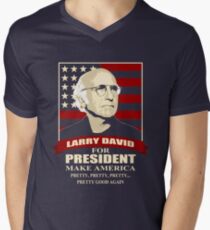 Larry David for President Men's V-Neck T-Shirt
