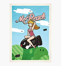 Miss Peach Pin-Up Photographic Print