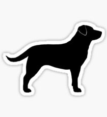 Pegatina Black Labrador Retriever Silhouette (s)