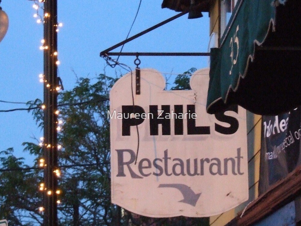 "phil's restaurant wakefield rhode island" by Maureen Zaharie Redbubble